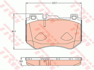 Дискові гальмівні колодки TRW GDB2078 MERCEDES C (W205) 'F '14>> BREMBO