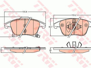 Дискові гальмівні колодки TRW GDB2092