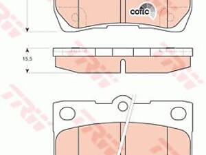 Дисковые тормозные колодки TRW GDB3399, TOYOTA/LEXUS (GSE20), 4GR-FSE, 05-