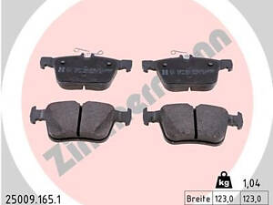 Дискові гальмівні колодки ZIMMERMANN 250091651 , зад., AUDI A3, Q2, TT; SEAT Ateca, Leon, Tarraco; SKODA Kodiaq, Superb