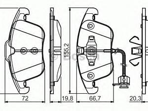 Тормозные колодки дисковые перед. Audi A4/Q5 (8RB) 08-