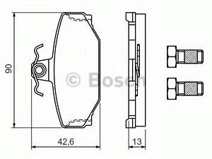 ДИСКОВI КОЛОДКИ ЗАДНI BOSCH 0986460995 на VOLVO 960 Mk II (964)