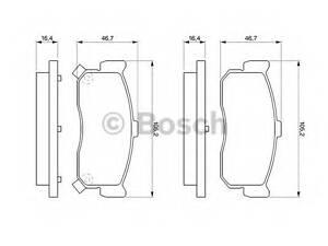 ДИСКОВI КОЛОДКИ ЗАДНI BOSCH 0986461144 на NISSAN MAXIMA IV седан (J31)