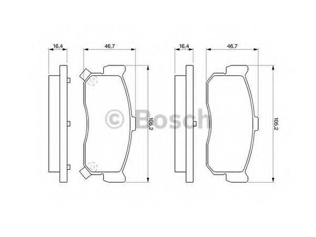 ДИСКОВI КОЛОДКИ ЗАДНI BOSCH 0986461144 на NISSAN MAXIMA IV седан (J31)