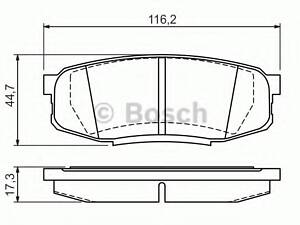 Гальмівні колодки дискові зад. Toyota Land Cruiser 4.5 D-4D/4.7 VVTi 01 07-