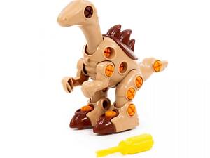 Дитяча іграшка динозавр конструктор з викруткою (розбирається) велоцираптор 36 елементів 76809 Polesie (великі деталі),