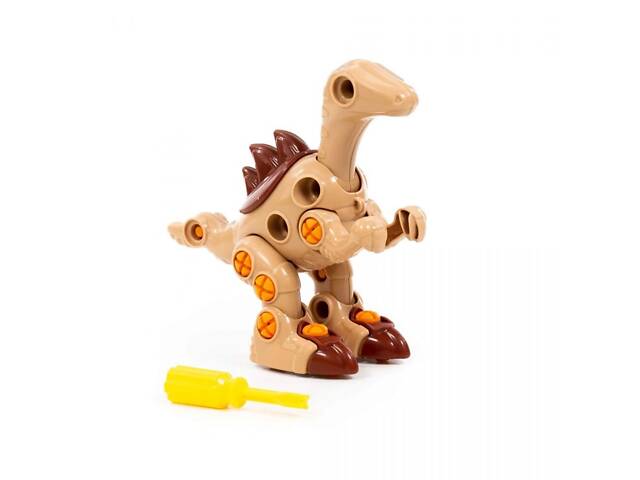 Дитяча іграшка динозавр конструктор з викруткою (розбирається) велоцираптор 36 елементів 76809 Polesie (великі деталі), - Фото 2