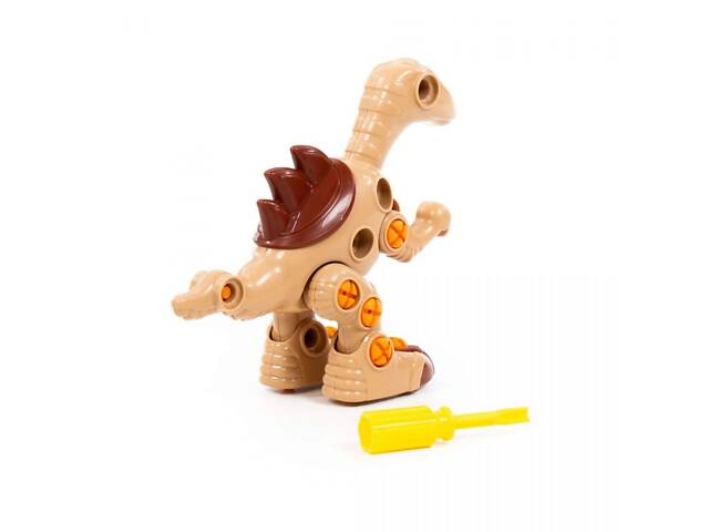 Дитяча іграшка динозавр конструктор з викруткою (розбирається) велоцираптор 36 елементів 76809 Polesie (великі деталі), - Фото 4