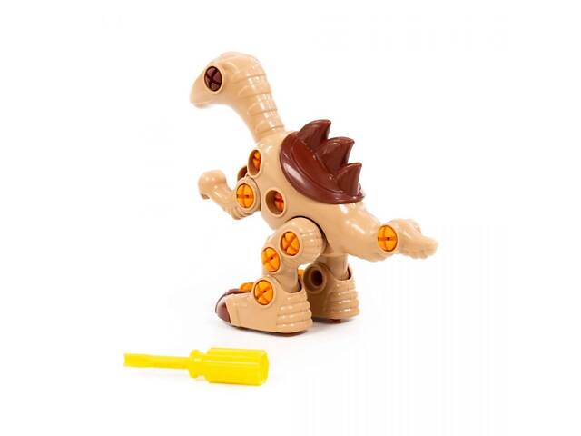 Дитяча іграшка динозавр конструктор з викруткою (розбирається) велоцираптор 36 елементів 76809 Polesie (великі деталі), - Фото 5