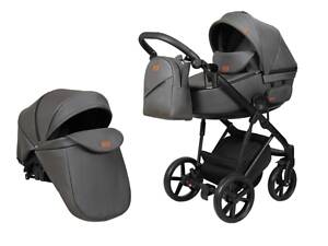 Детская коляска 2 в 1 angelina premiera кожаная