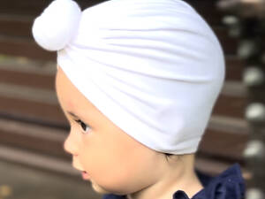 Дитяча шапочка тюрбан з бубликом