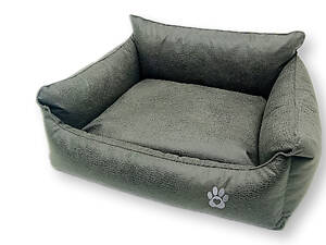 Диван для собак і кішок Замш-шик №2 50х65х24 см сірий