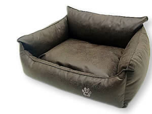 Диван для собак і кішок Замш-шик No3 60х80х25 см коричневий