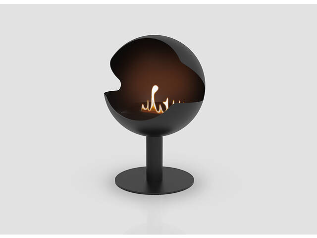 Дизайнерский напольный биокамин Gloss Fire Sfera-m3 Черный - Фото 1