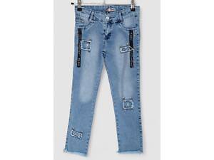 Джинсы для девочек, цвет голубой, 247R10050