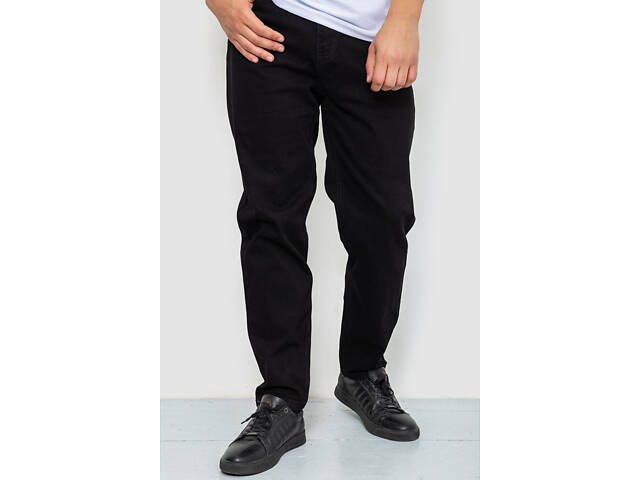 Джинси чоловічі однотонні, колір чорний, 244R8570-1 - Фото 1