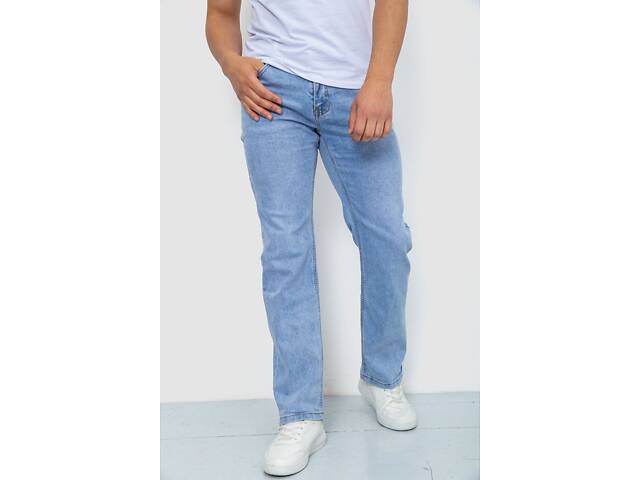 Джинси чоловічі однотонні, колір блакитний, 244R6078 - Фото 1