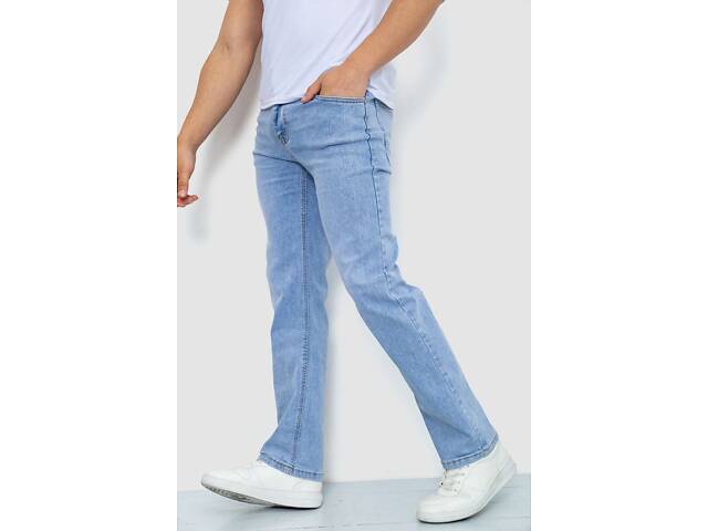 Джинси чоловічі однотонні, колір блакитний, 244R6078 - Фото 3