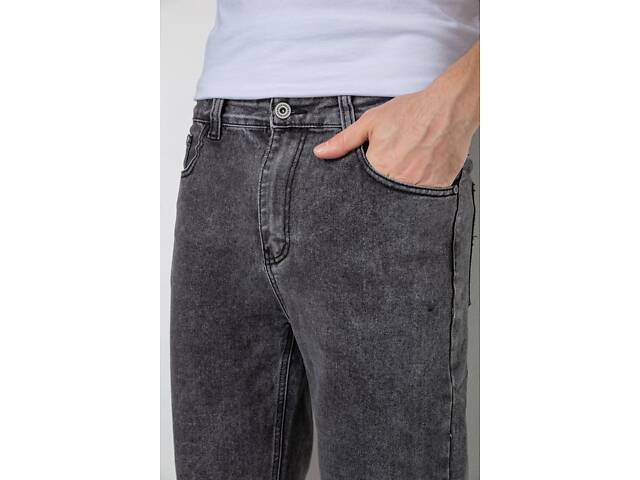 Джинси чоловічі однотонні, колір сірий, 244R8570-1 - Фото 5