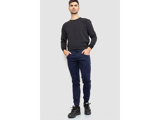 Чоловічі джогери на флісі темно-синій 182R2098 Ager 27 - Фото 2