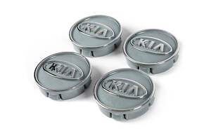 Ковпачки диски сірі kia60tur-sir (59мм на 57мм, 4 шт) для Тюнінг KIA