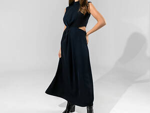 Длинное вечернее платье Геометрия Grand (Синяя) 46