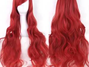 Довгі перуки RESTEQ - 80см, Темно-червоне, червоне хвилясте волосся, косплей, аніме