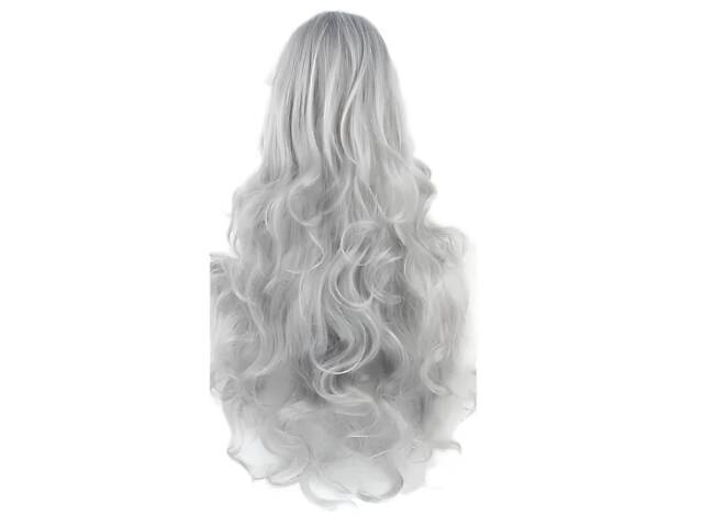 Довгі попелясті хвилясті перуки RESTEQ 80 см — високоякісне синтетичне волосся для косплею, аніме та фотосесій - Фото 2