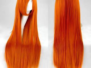 Довга перука RESTEQ 100 см оранжеве волосся для косплею вечірок фестивалів та тематичних фотосесій