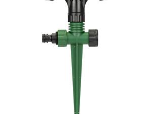 Дождеватель круговой на пластиковом колышке с боковой подачей (ABS) GRAD (5014115)