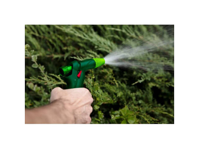 Дощувач Verto пістолетний, 1/2'-3/4', регулювання напору/розпилу води, тримач двокомпонентний (15G716) - Фото 1