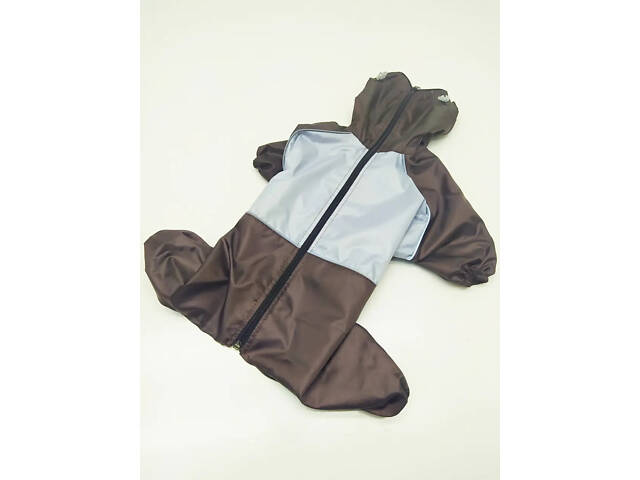 Одяг для собак дощовик плащовий коричневий №1 29х46 - Фото 1