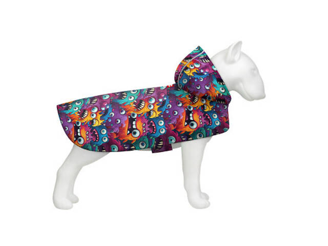 Дощовик для тварин WAUDOG Clothes Накидка з капюшоном Зубасті монстри S (356-4048) - Фото 1