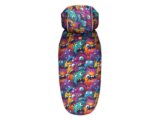 Дощовик для тварин WAUDOG Clothes Накидка з капюшоном Зубасті монстри S (356-4048) - Фото 3