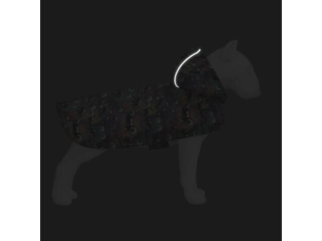 Дощовик для тварин WAUDOG Clothes Накидка з капюшоном Зубасті монстри S (356-4048) - Фото 5