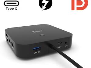 Док-станция i-Tec C31DUALDPDOCKPD USB-C Dual Display Docking Station / USB Type-C / DisplayPort / USB 3.0, USB 2.0 / Gig