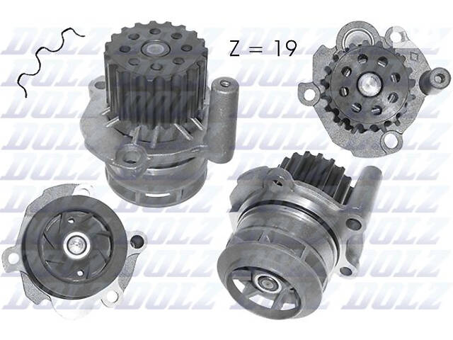 DOLZ VW Помпа воды (New number!) AUDI A3 1.9TDI 03-,Passat,Skoda