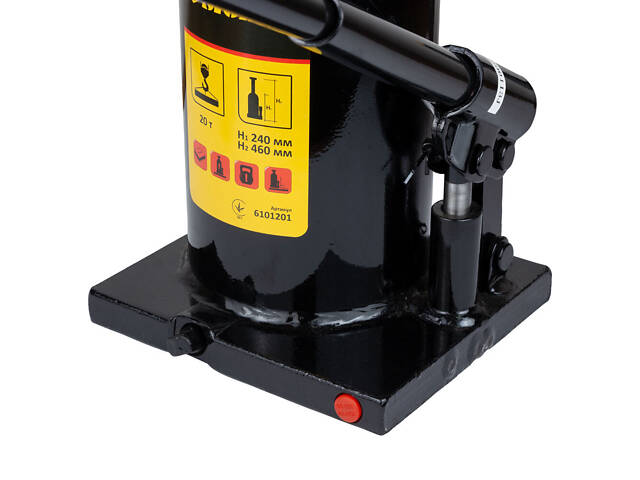 Гідравлічний пляшковий домкрат 20т H 242-452мм SIGMA (6101201) - Фото 2