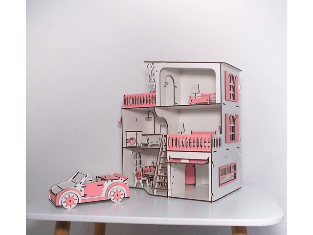 Будиночок із гаражем і машинка в комплекті - Фото 1