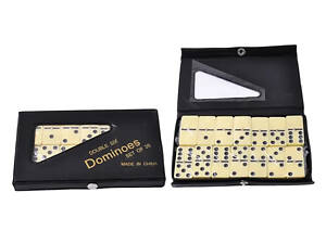 Доміно в чохлі 5010Р чорний (кістки-пластик, h-4,7см, р-р чохла 18x11x2см)