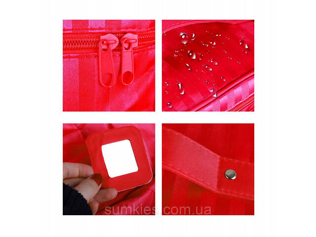 Дорожня косметичка, б'юті кейс 5L Trip Story 17x22x15 червоний - Фото 6