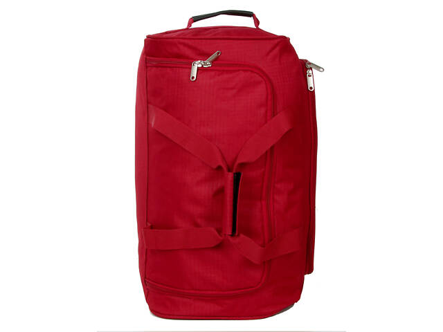 Дорожная сумка на колесах малая S тканевая Worldline 898 45л Красная - Фото 4