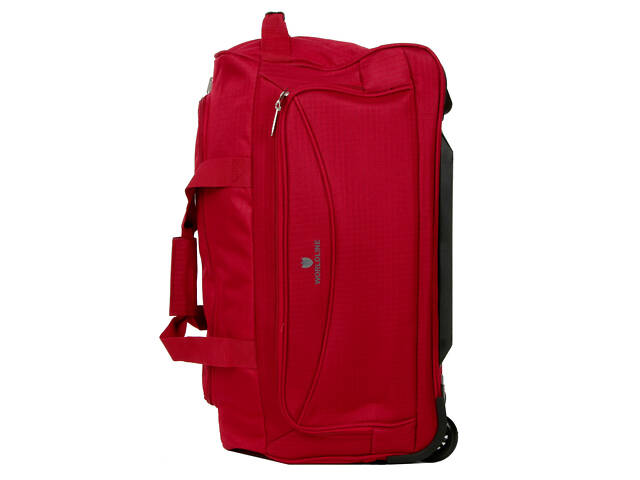 Дорожная сумка на колесах малая S тканевая Worldline 898 45л Красная - Фото 6