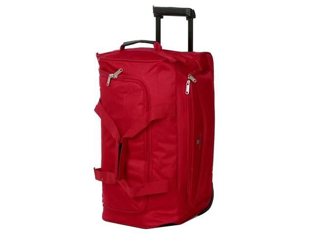 Дорожная сумка на колесах малая S тканевая Worldline 898 45л Красная - Фото 1
