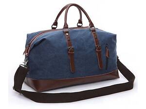 Дорожня сумка текстильна велика Vintage 20083 Синя