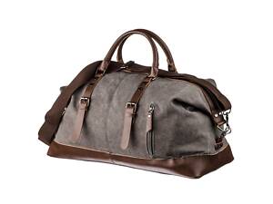 Дорожня сумка текстильна велика Vintage 20165 Сіра