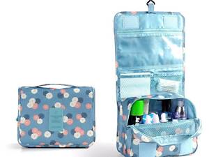 Дорожній органайзер для косметики, блакитний