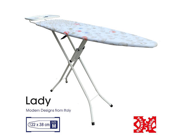 Доска для глажки Casa Si Lady 122x38 White/Perls (CS93574R267) - Фото 1