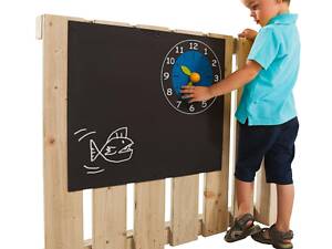 Дошка для крейди з годинником КВТ, 50х60 см