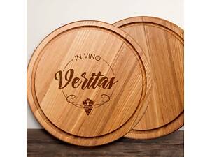 Доска для нарезки 'In vino veritas', 25 см, английский